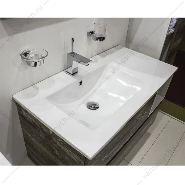 Тумба-умывальник Турин-90L дуб бежевый с раковиной COMFORTY 9090EL