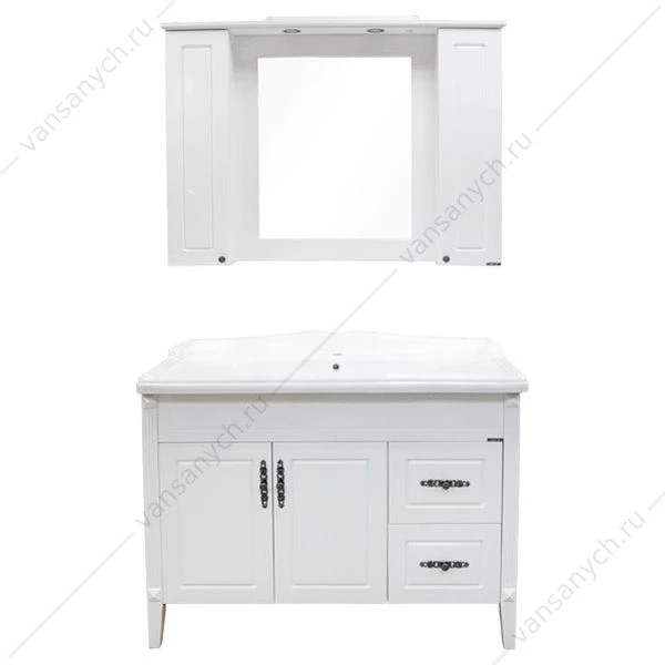 Тумба-умывальник Палермо-120 белая с раковиной COMFORTY 3312