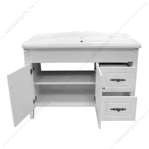 Тумба-умывальник Палермо-120 белая с раковиной COMFORTY 3312