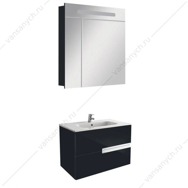 ZRU9000100 Victoria Nord Black Edition Зеркальный шкафчик 80 см, правый