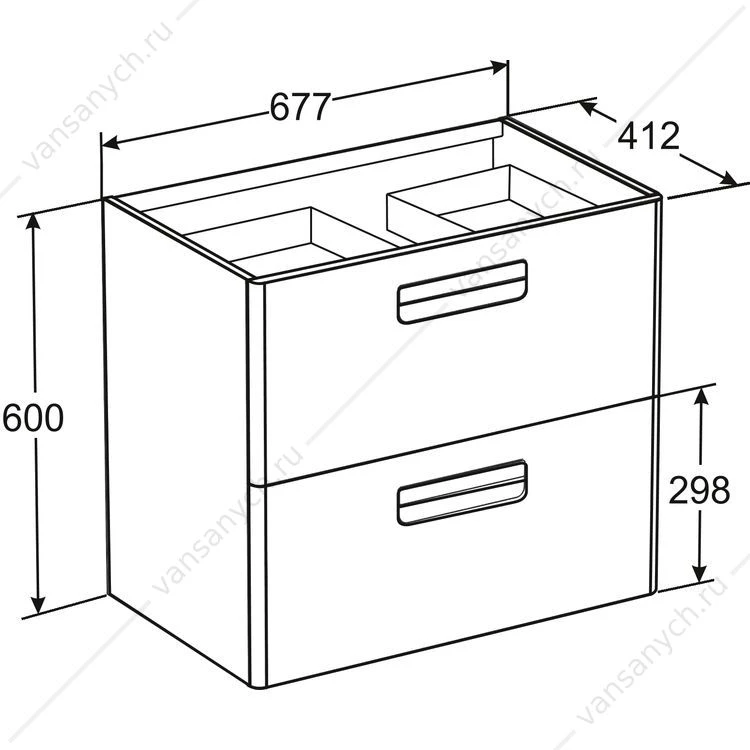 ZRU9302878 GAP м‐ль д/раковины 700мм, бел.гл.