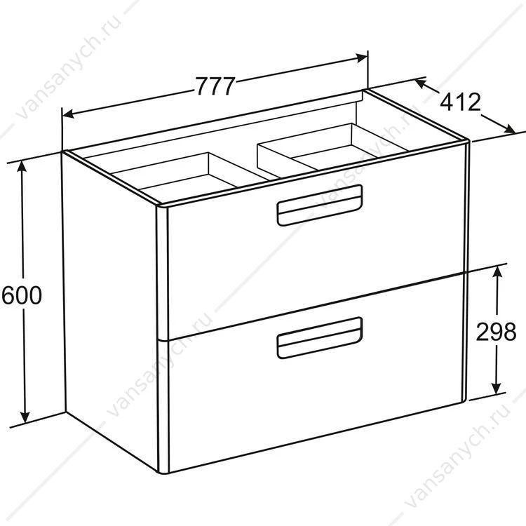 ZRU9302877 GAP м‐ль д/раковины 800мм, бел.гл.