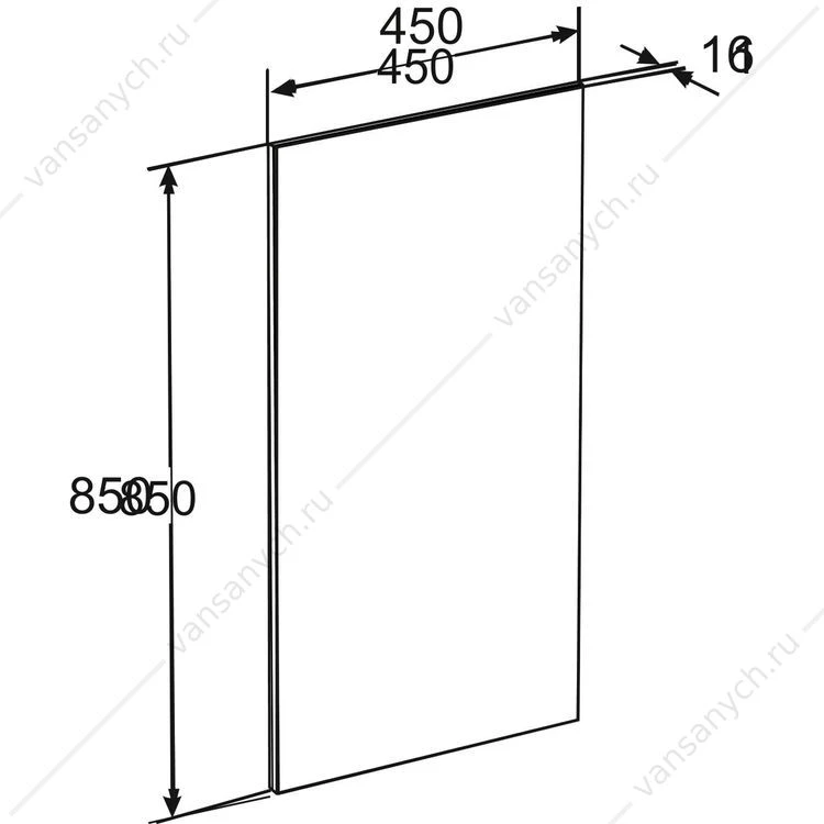 Зеркало 45х85 со светильником ZRU9000090 Gap