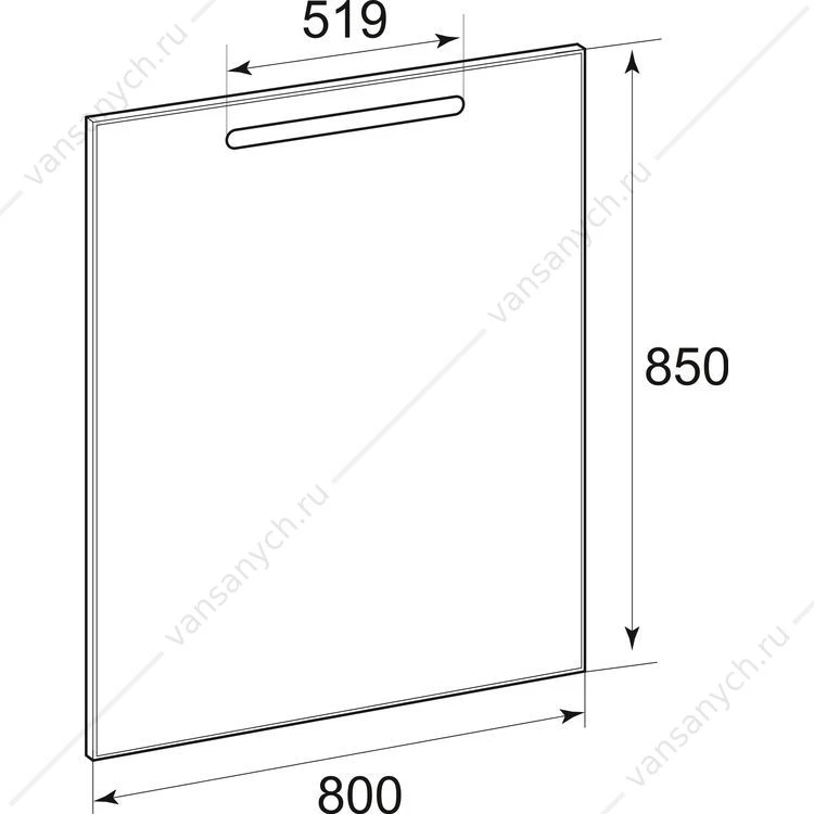 Зеркало 80х85 с подсветкой ZRU9302689 Gap
