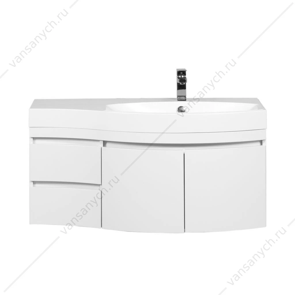 Тумба с раковиной Aquanet Опера 115 R белый (2 дверцы 2 ящика)
