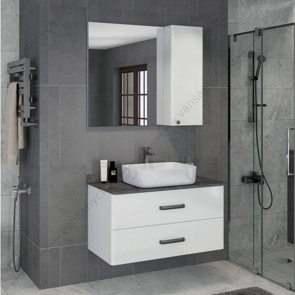 Зеркало-шкаф COMFORTY Амстердам-95 белый
