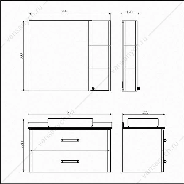 Зеркало-шкаф COMFORTY Амстердам-95 белый