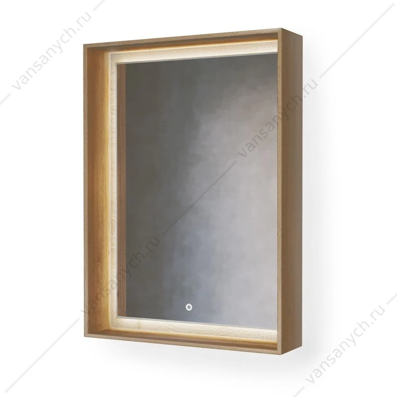 Зеркало RAVAL Frame 60 Дуб трюфель с подсветкой (сенсор)