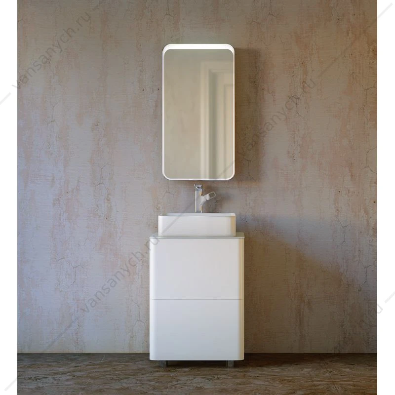Зеркало-шкаф RAVAL Pure 46 Белый с подсветкой