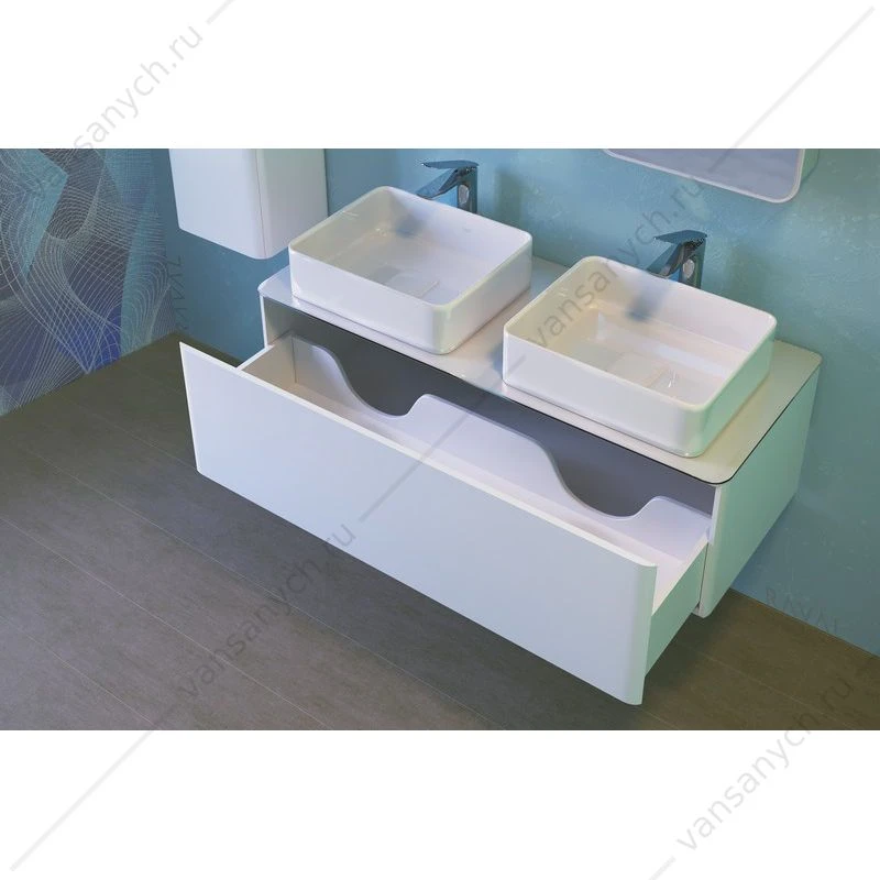 Тумба под раковину RAVAL Pure 120 подвесная Белая