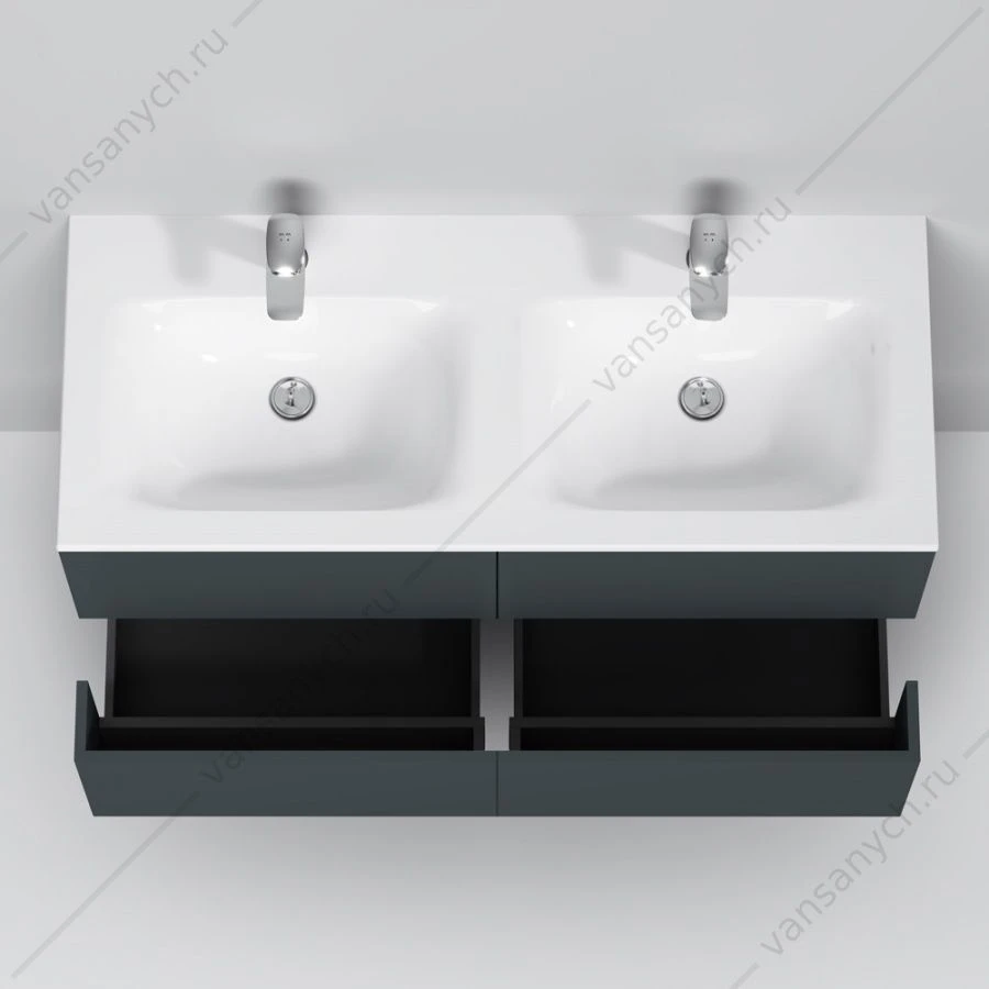 Тумба 100 под раковину подвесная AM.PM SPIRIT 2.0, 100 см, ящики, графит, M70AFHX1002GM
