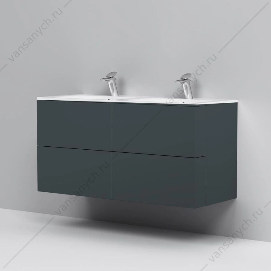 Тумба 100 под раковину подвесная AM.PM SPIRIT 2.0, 100 см, ящики, графит, M70AFHX1002GM