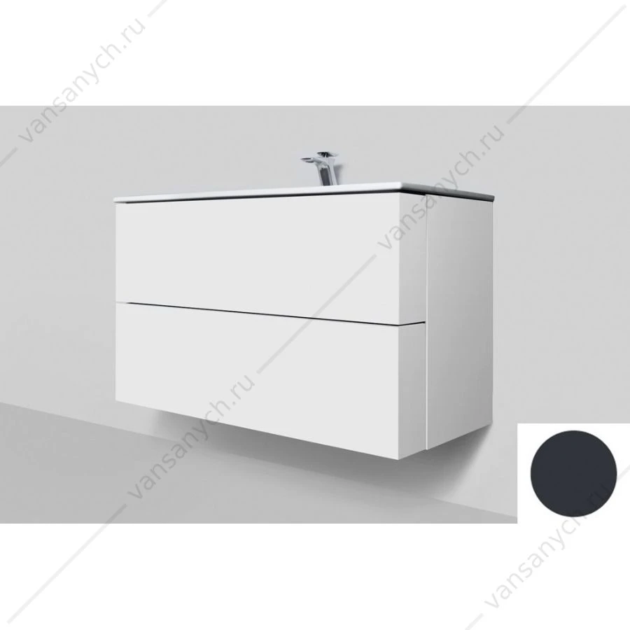 Тумба 100 под раковину подвесная AM.PM SPIRIT 2.0, 100 см, ящики, графит, M70AFHX1002GM