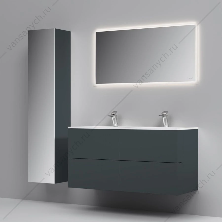 Тумба 100 под раковину подвесная AM.PM SPIRIT 2.0, 100 см, ящики, графит, M70AFHX1002GM