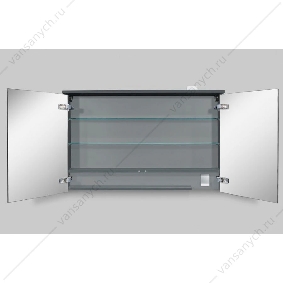 Зеркало-шкаф с LED-подсветкой, AM.PM SPIRIT 2.0, 100 см, цвет: графит, M70AMCX1001GM
