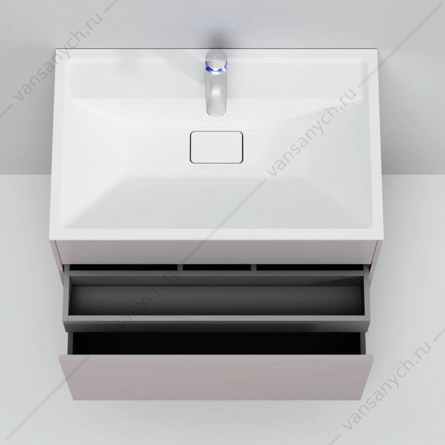 Тумба 80 под раковину подвесная AM.PM INSPIRE V2.0, 80 см, 3 ящ, серый M50AFHX0803EGM