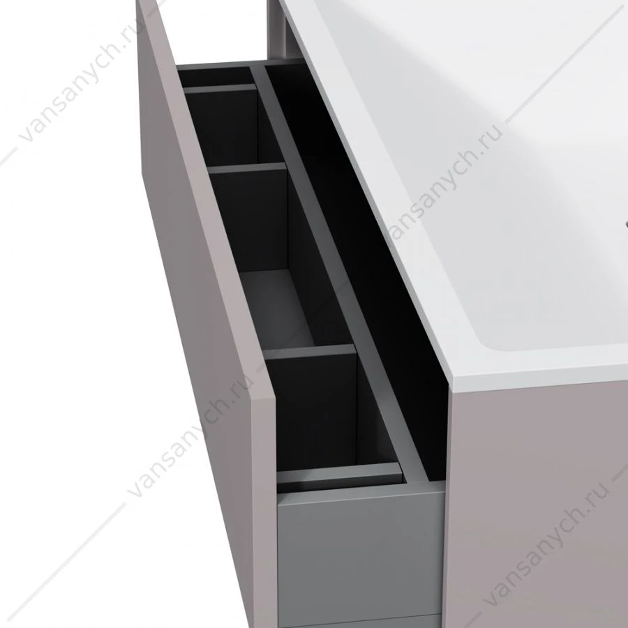 Тумба 80 под раковину подвесная AM.PM INSPIRE V2.0, 80 см, 3 ящ, серый M50AFHX0803EGM