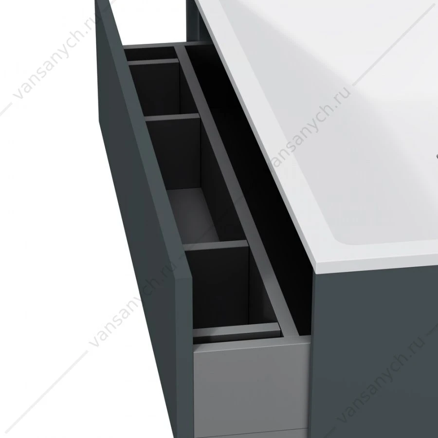 Тумба 80 под раковину подвесная AM.PM INSPIRE V2.0, 80 см, графит, M50AFHX0803GM