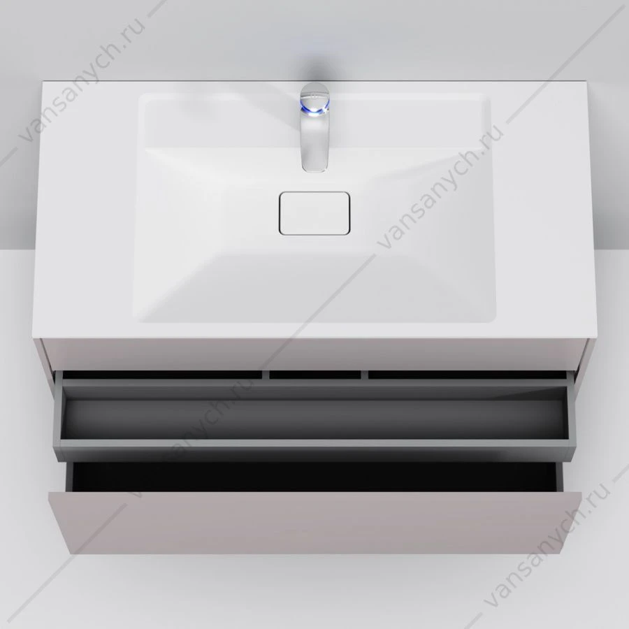 Тумба 100 под раковину подвесная AM.PM INSPIRE V2.0, 100 см, 3 ящ, серый M50AFHX1003EGM