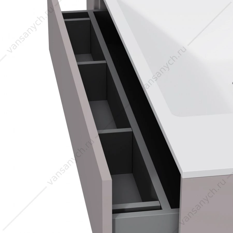 Тумба 100 под раковину подвесная AM.PM INSPIRE V2.0, 100 см, 3 ящ, серый M50AFHX1003EGM