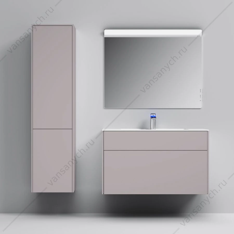 Тумба 100 под раковину подвесная AM.PM INSPIRE V2.0, 100 см, 3 ящ, серый M50AFHX1003EGM