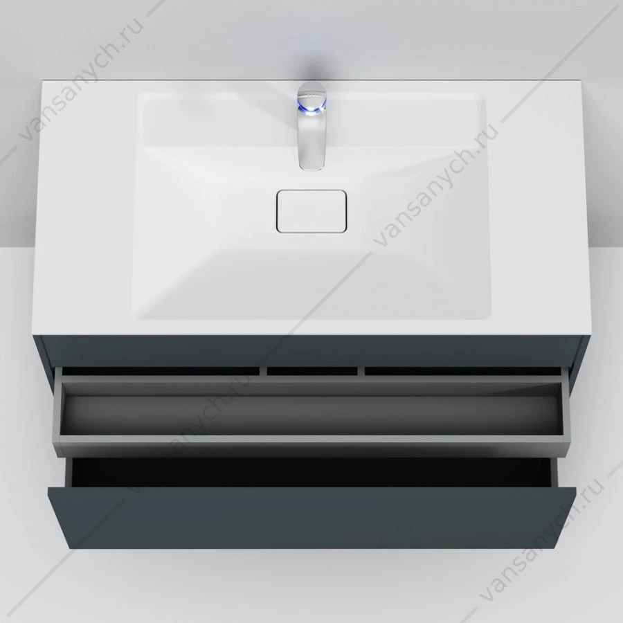 Тумба 100 под раковину подвесная AM.PM INSPIRE V2.0, 100 см, графит, M50AFHX1003GM