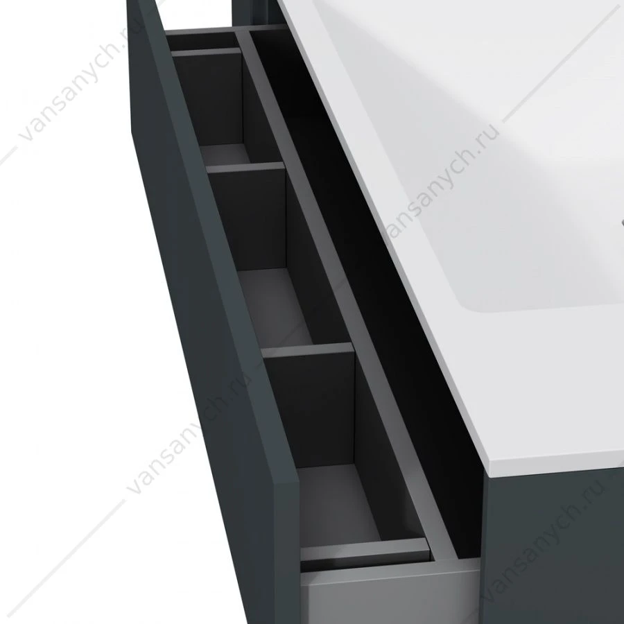 Тумба 100 под раковину подвесная AM.PM INSPIRE V2.0, 100 см, графит, M50AFHX1003GM