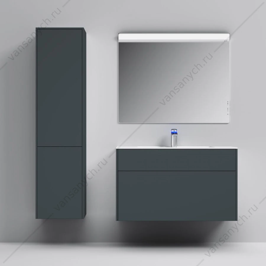 Тумба 100 под раковину подвесная AM.PM INSPIRE V2.0, 100 см, графит, M50AFHX1003GM