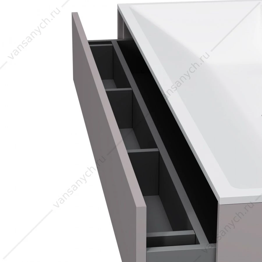 Тумба 120 под раковину подвесная AM.PM INSPIRE V2.0, 120 см, 3 ящ, серый M50AFHX1203EGM