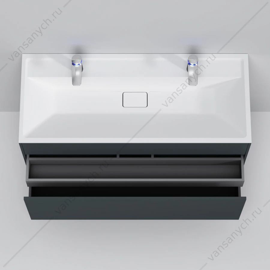 Тумба 120 под раковину подвесная AM.PM INSPIRE V2.0, 120 см, графит, M50AFHX1203GM