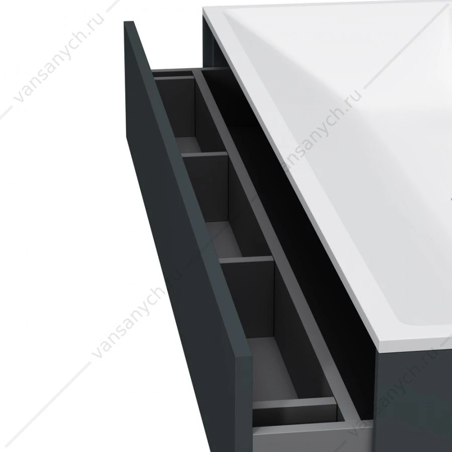 Тумба 120 под раковину подвесная AM.PM INSPIRE V2.0, 120 см, графит, M50AFHX1203GM