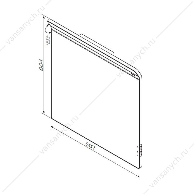 Зеркало AM.PM INSPIRE V2.0 с LED-подсвет. и системой антизапот., 80 см M50AMOX0801SA