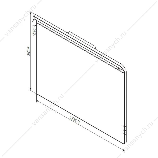 Зеркало AM.PM INSPIRE V2.0 с LED-подсвет. и системой антизапот., 100 см M50AMOX1001SA