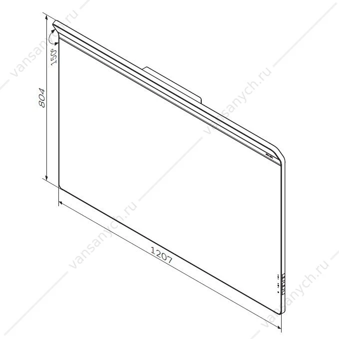 Зеркало AM.PM INSPIRE V2.0 с LED-подсвет. и системой антизапот., 120 см, M50AMOX1201SA