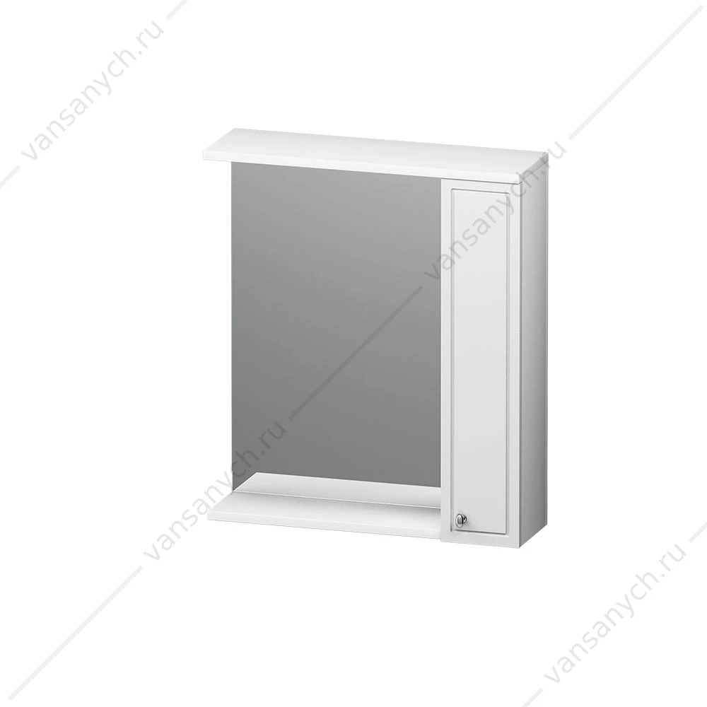Зеркало-шкаф  RedBlu Palace One, правый, 65 см, с подсветкой, белый, M41MPR0651WG
