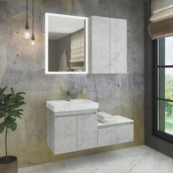 Шкаф подвесной Comforty Осло-60 бетон светлый
