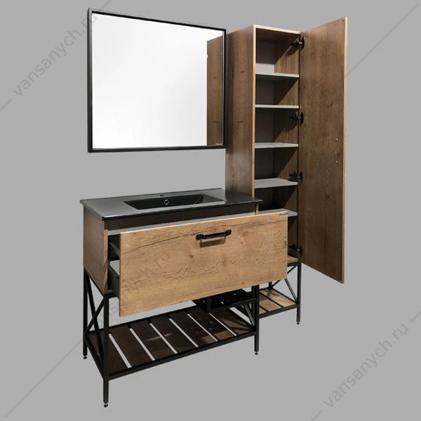 Шкаф-колонна COMFORTY Бредфорд-40 дуб темный