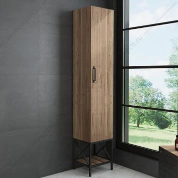 Шкаф-колонна COMFORTY Бредфорд-40 дуб темный