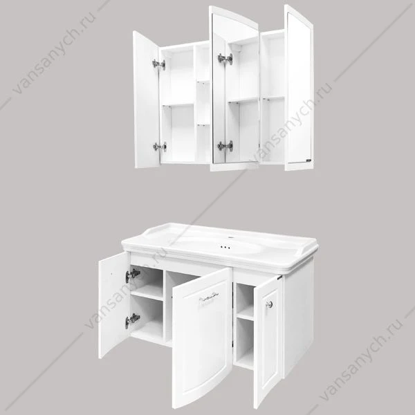 Тумба-умывальник COMFORTY Палини-100 белый глянец с раковиной 50110