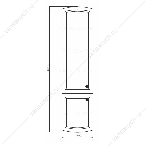 Шкаф-колонна COMFORTY Палини-42 белый глянец