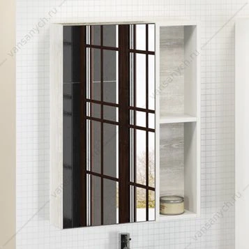 Зеркало-шкаф COMFORTY Прага-60 дуб белый