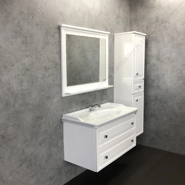 Зеркало COMFORTY Феррара-100 белый глянец