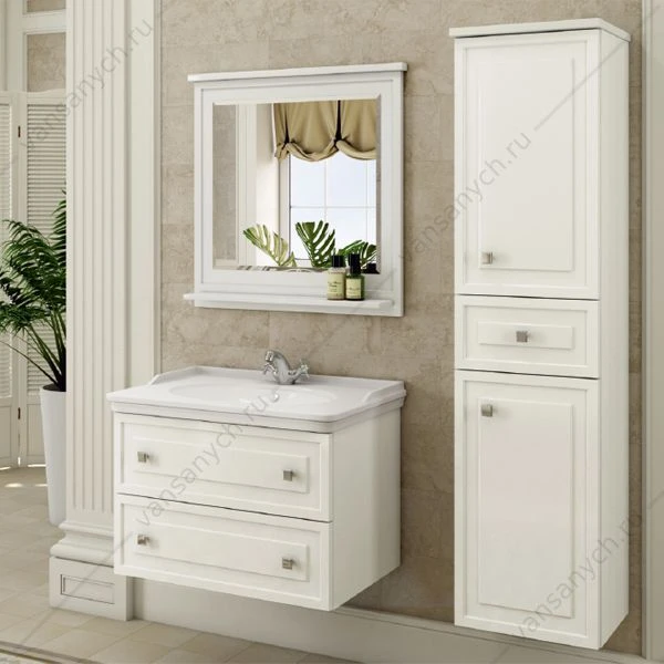 Зеркало COMFORTY Феррара-80 белый глянец