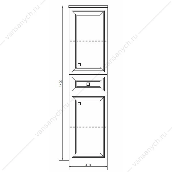Шкаф-колонна COMFORTY Феррара-40 белый глянец