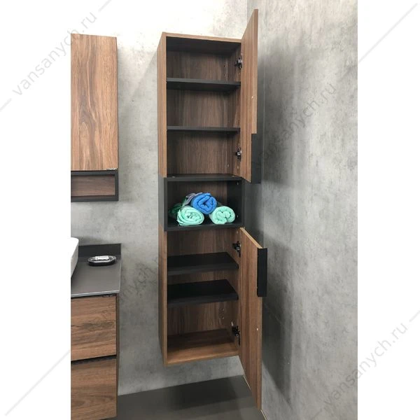 Шкаф-колонна COMFORTY  Штутгарт-40 дуб тёмно-коричневый