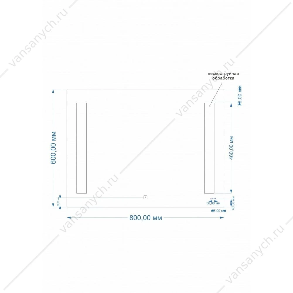 Зеркало Cersanit LED 020 base 80*60, с подсветкой LU-LED020*80-b-Os