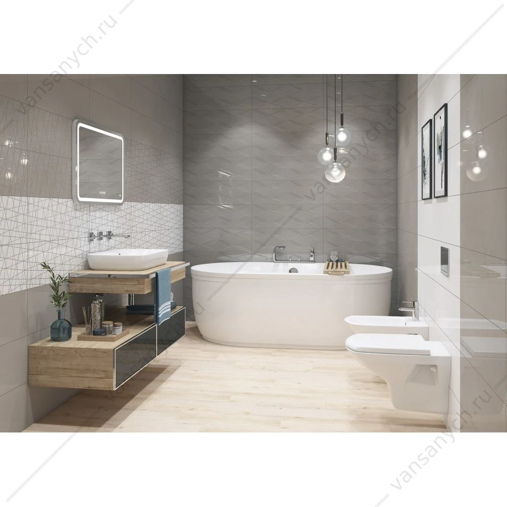 Зеркало Cersanit LED 051 pro 80*55, с подсветкой, антизапотевание, Bluetooth, LU-LED051*80-p-Os