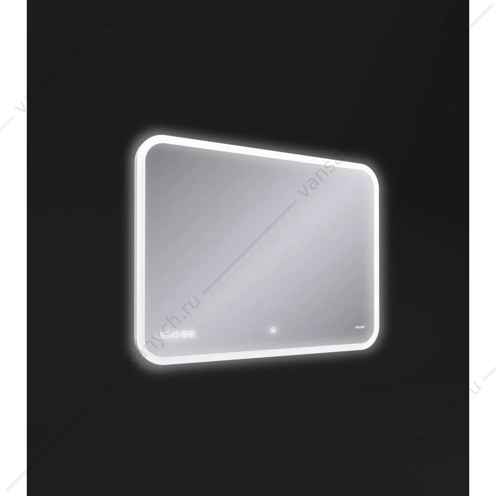 Зеркало Cersanit LED 070 pro 80*60, с подсветкой, сенсор, антизапотевание, часы, модуль Bluetooth, LU-LED070*80-p-Os