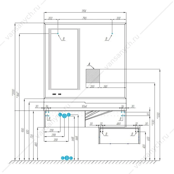 Зеркало АКВАТОН Сакура 120 1A220002SKW80