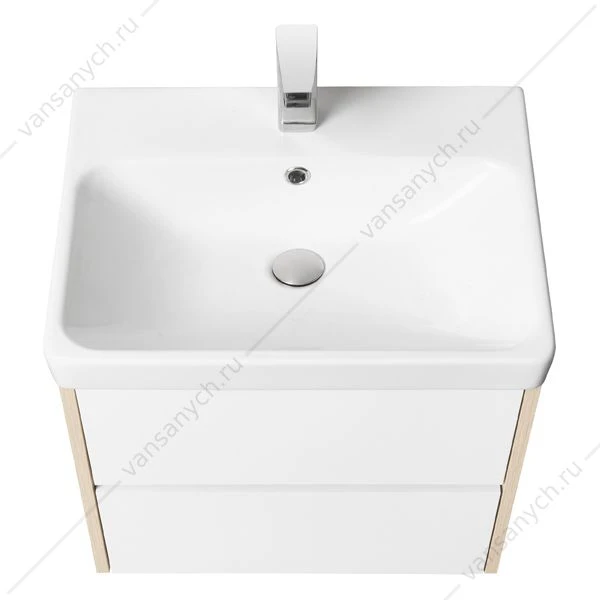 Тумба-умывальник АКВАТОН Сканди 70 Белый/Дуб Верона 1A251801SDB20 с раковиной Адриана 70